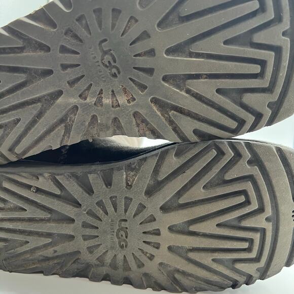 UGG Australia Classic Suede Tall Shearling Fur Boots Gray Pull On Size 7 Cozy - Picture 12 of 16